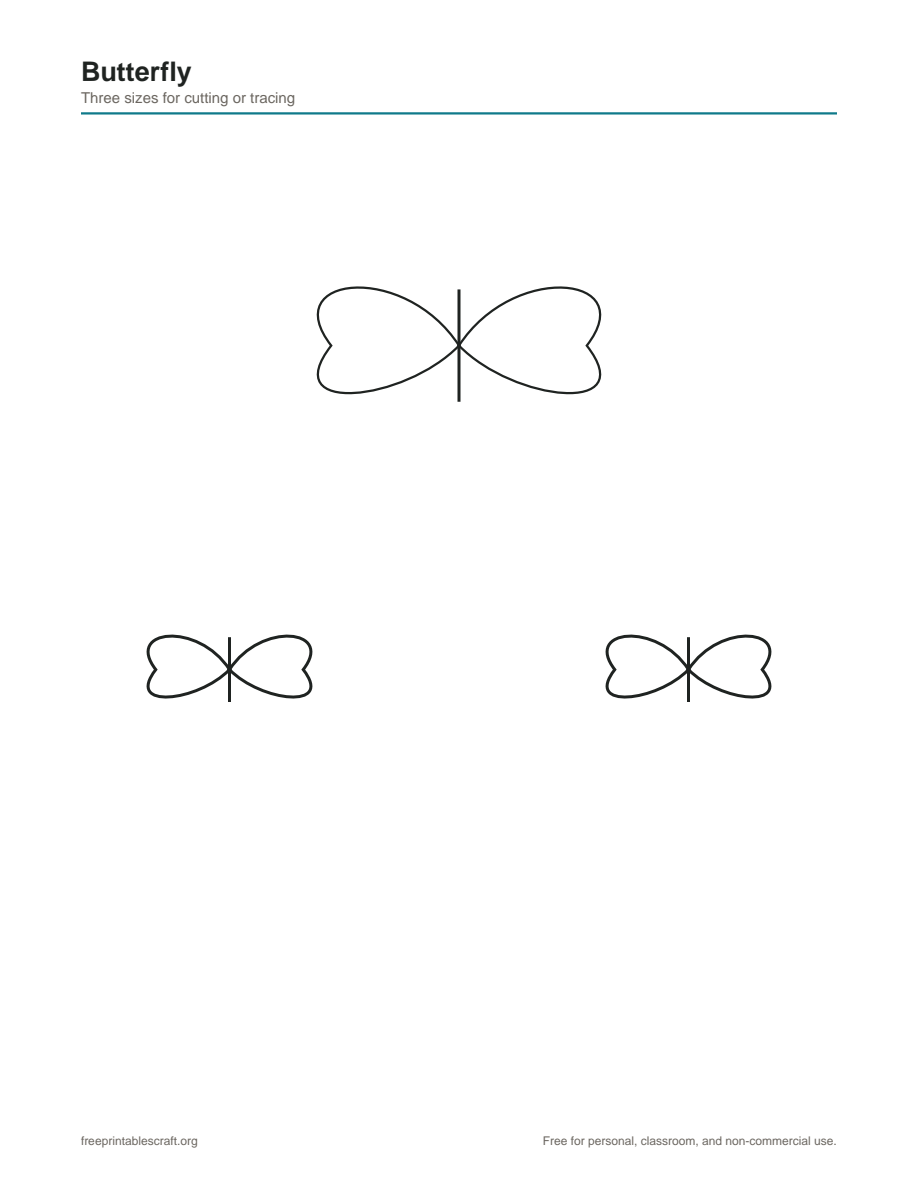 Preview of the butterfly printable PDF