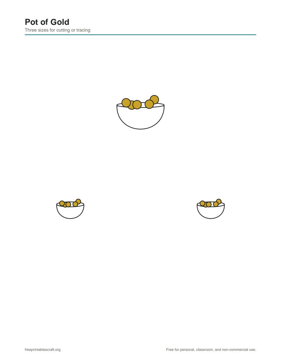 Preview of the pot of gold printable PDF