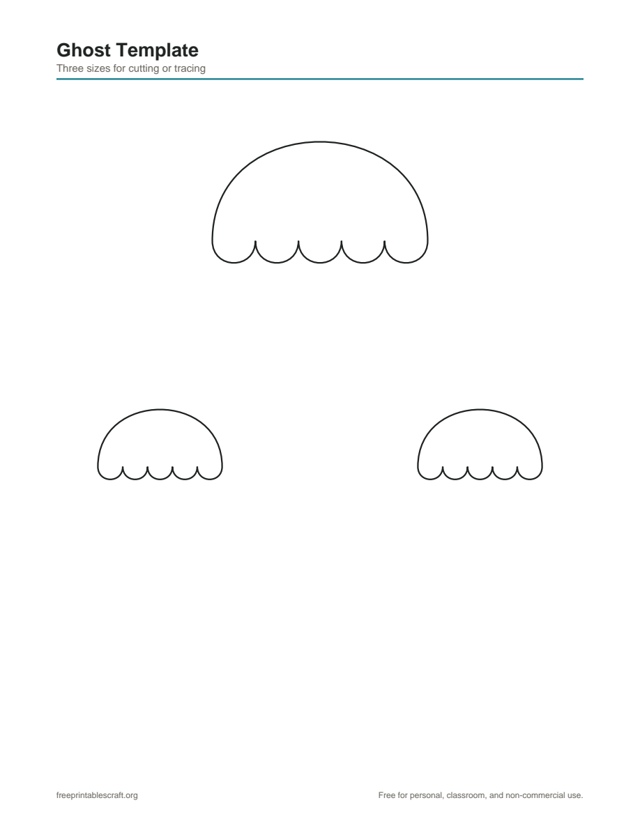 Preview of the ghost template printable PDF