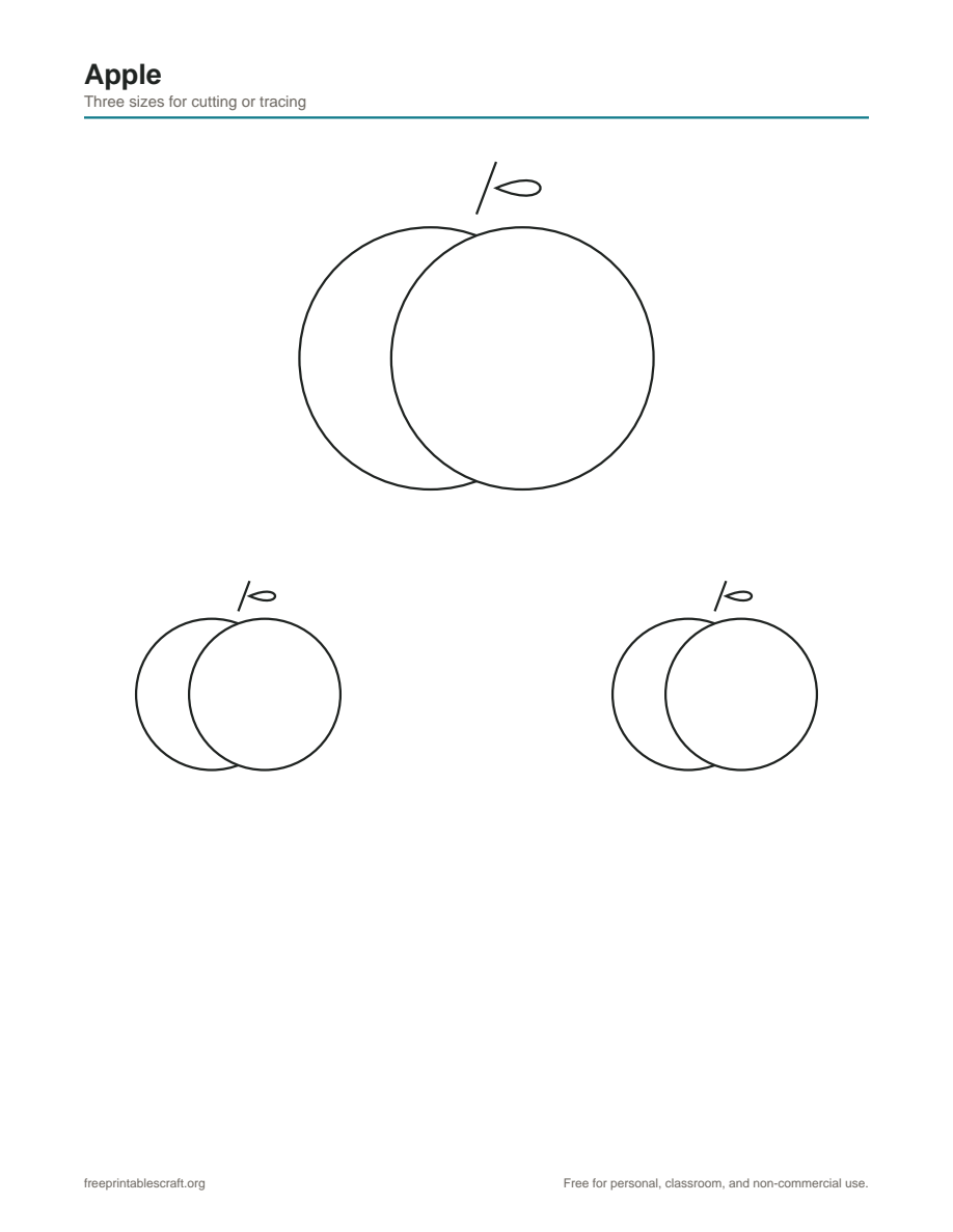 Preview of the apple printable PDF