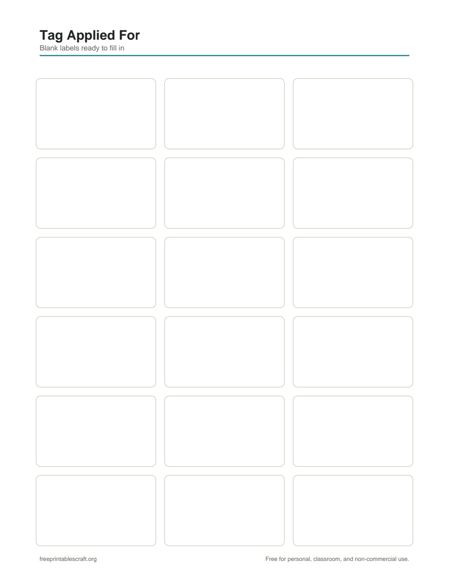 Preview of the tag applied for printable PDF