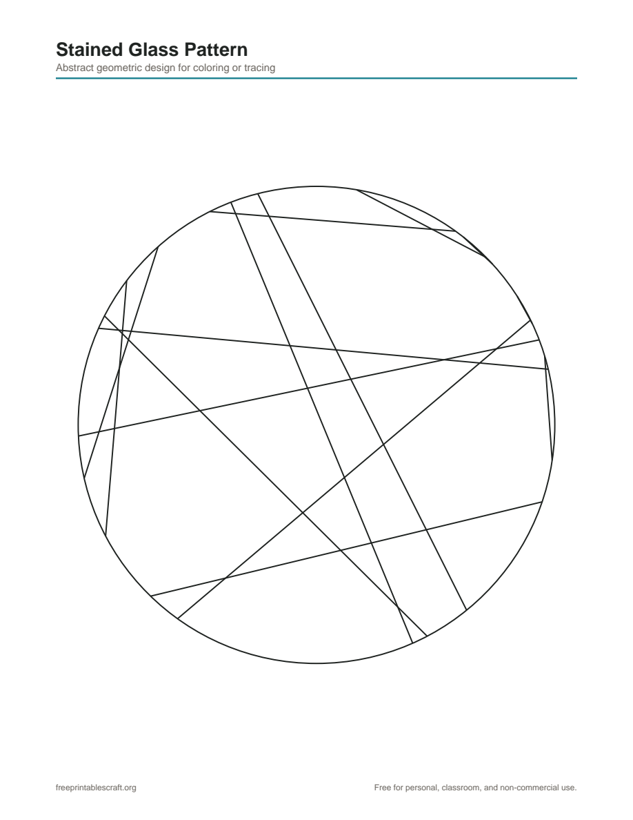 Preview of the stained glass patterns printable PDF