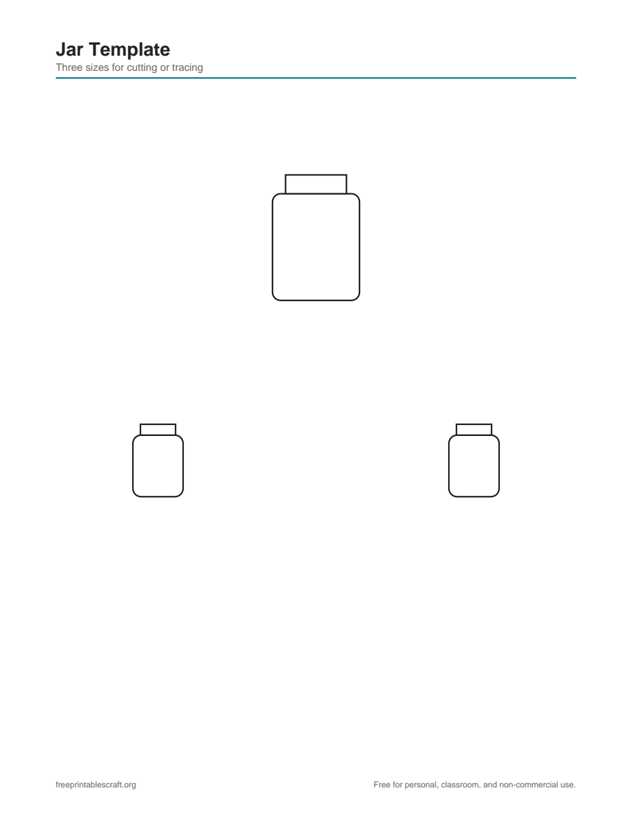 Preview of the jar template printable PDF