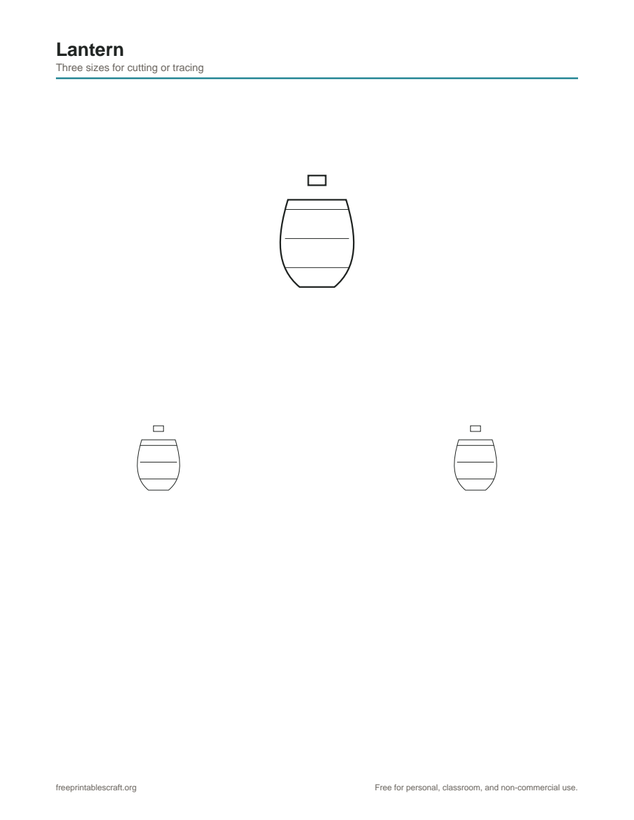 Preview of the lantern printable PDF