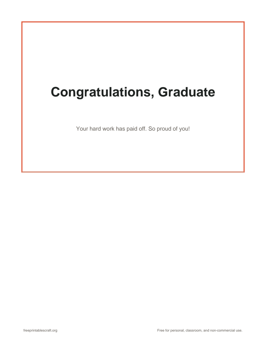 Preview of the congratulations graduation cards printable PDF