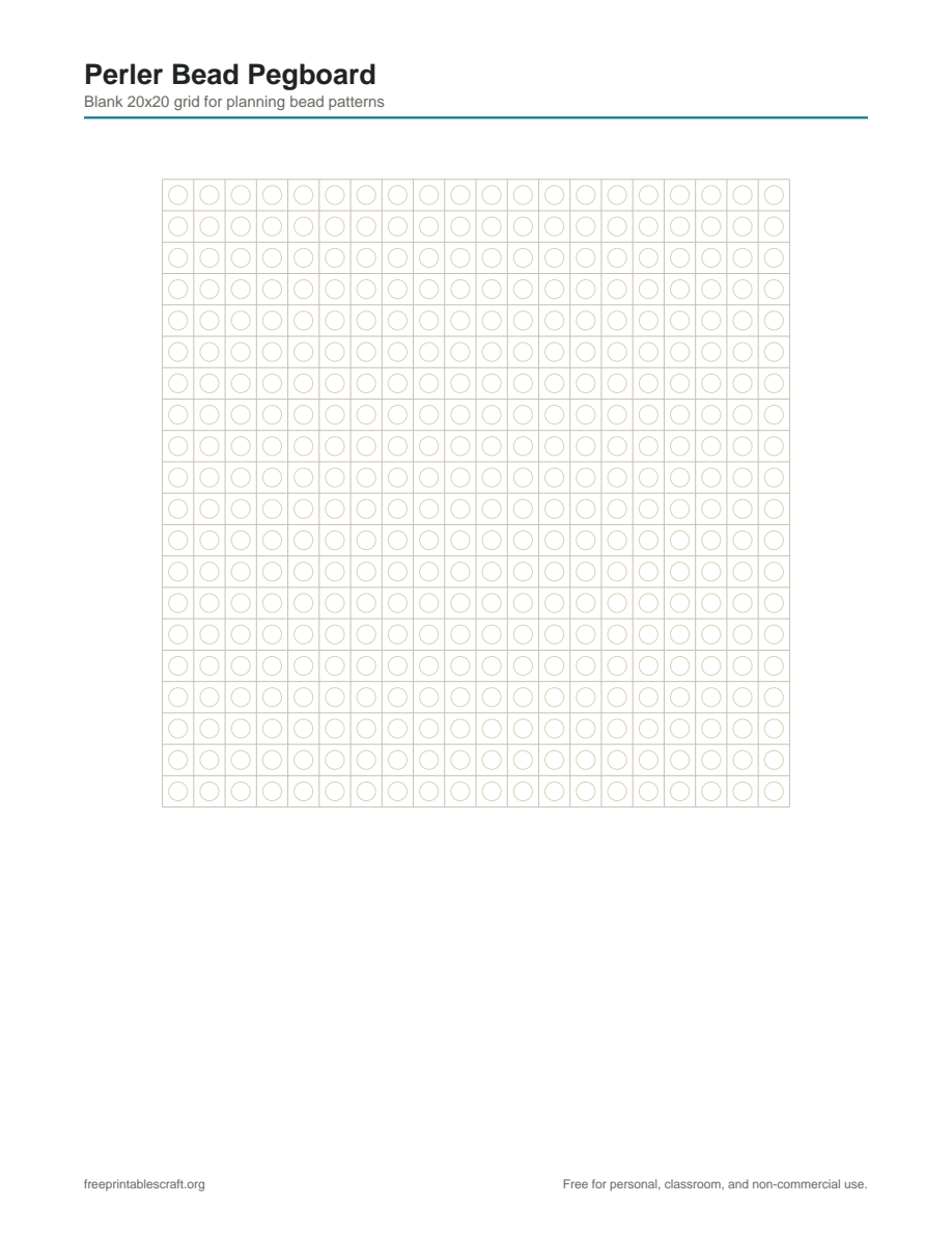 Preview of the perler bead patterns printable PDF