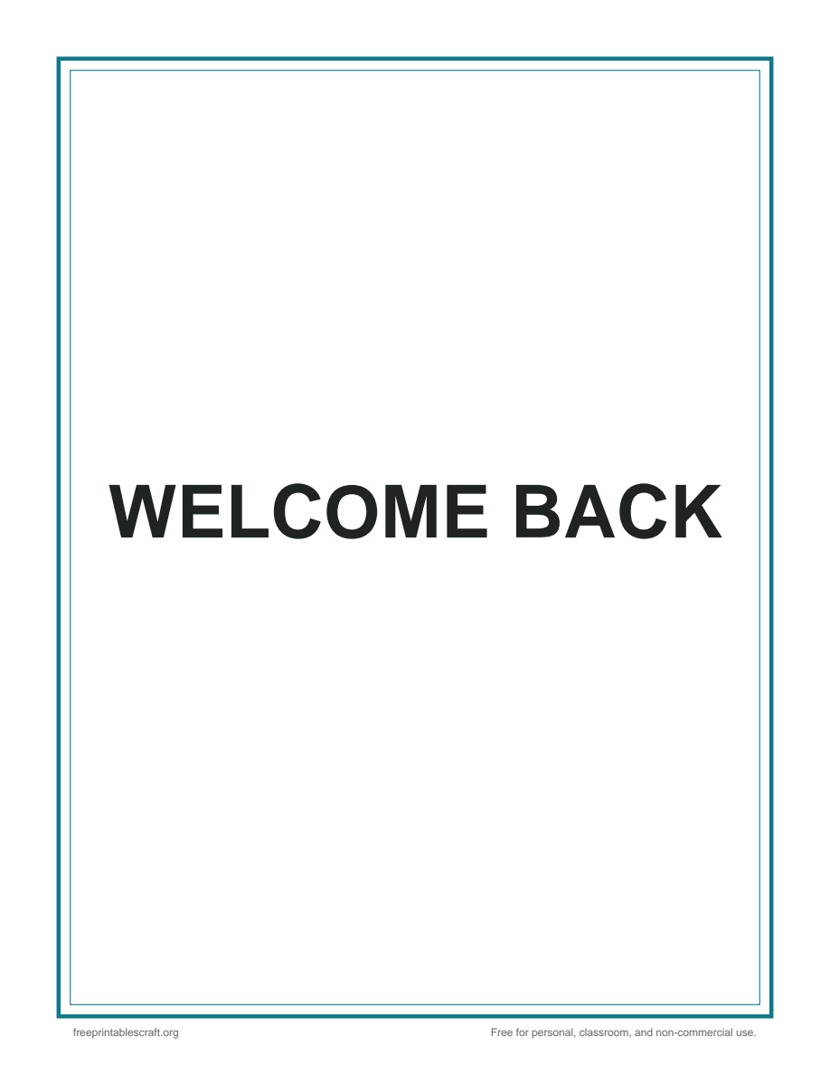 Preview of the welcome back banner printable PDF