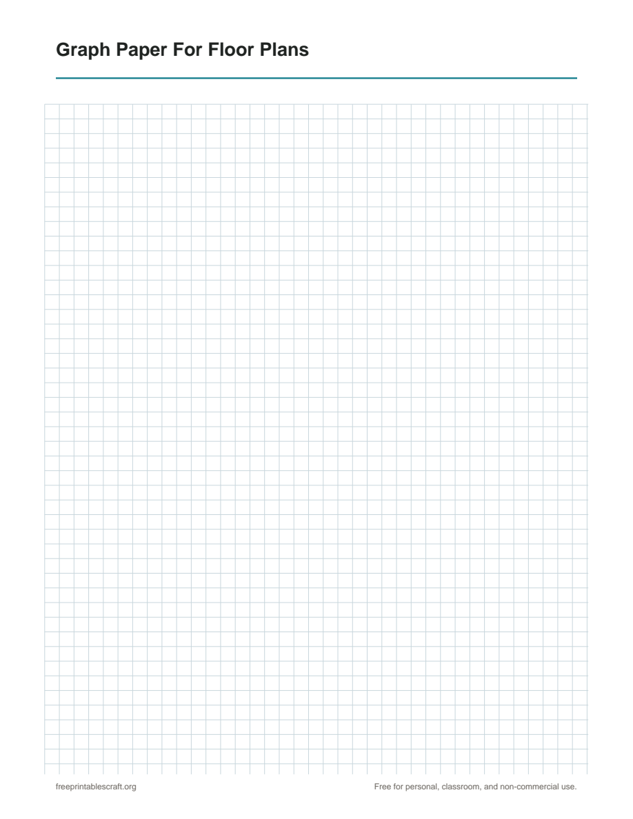 Preview of the graph paper for floor plans printable PDF